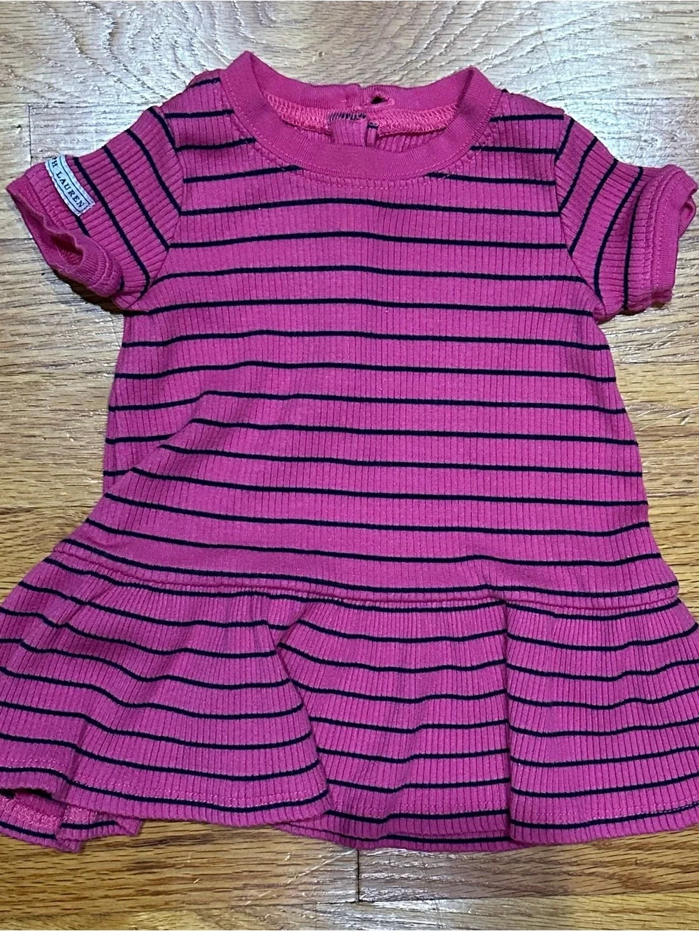 Ralph Lauren Pink & Navy Striped Dress 3m